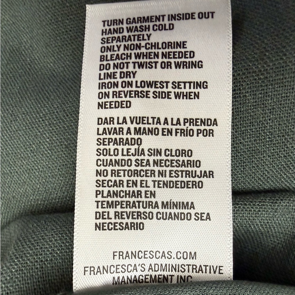 Mi Ami For Francesca’s Elegant Olive Green Puff Sleeve Midi Dress – Square Neck - Picture 15 of 15
